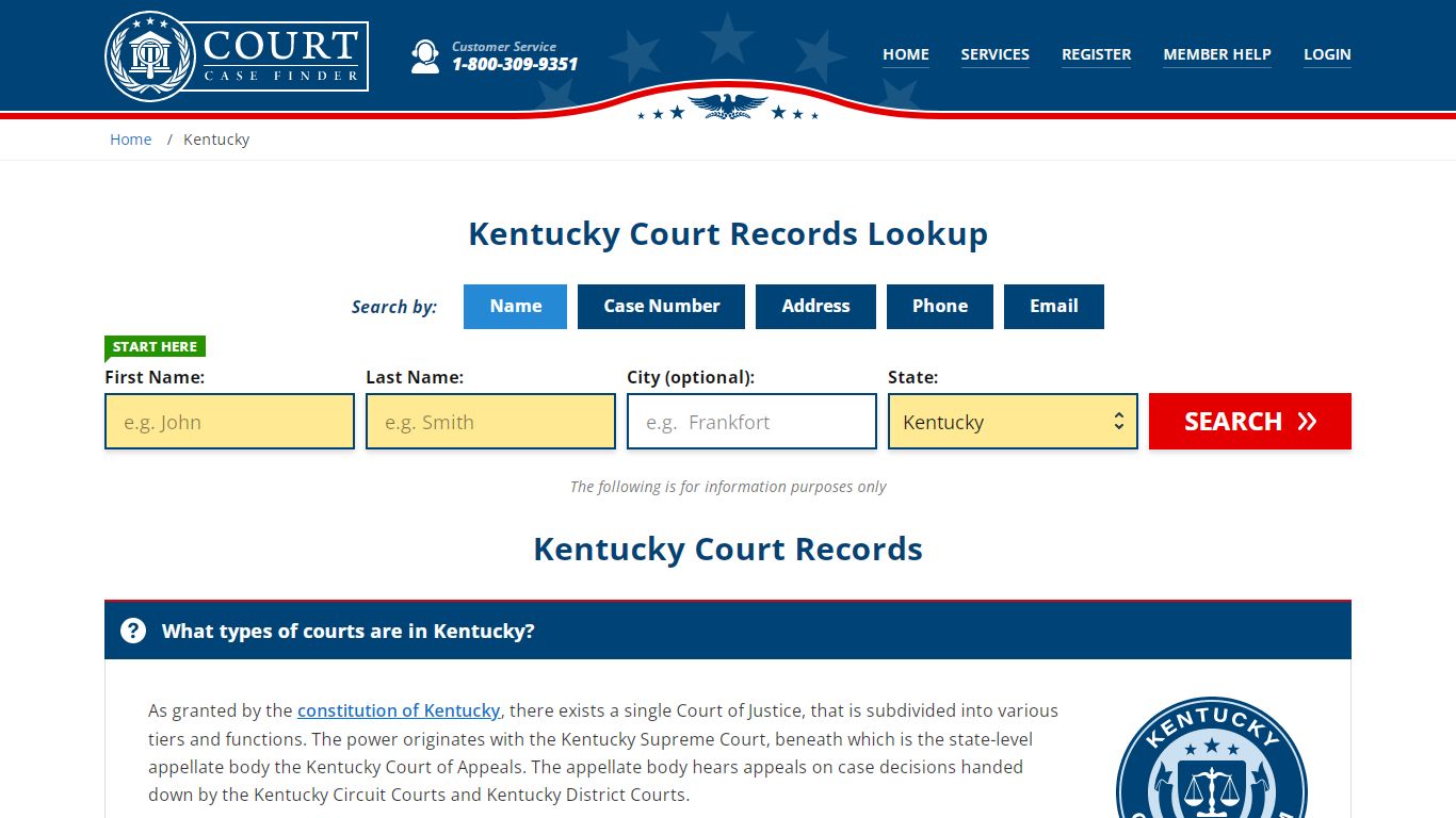 Kentucky Court Records Lookup - KY Court Case Search